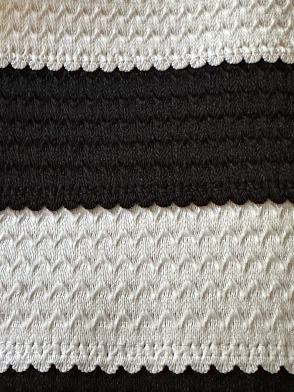 Express Skirt Women’s Sz L Black White Stripe Textured Knit Pencil Midi Bodycon - Picture 5 of 9